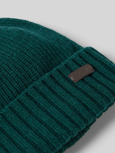 Barbour Czapka beanie z naszywką z logo Zielony 2