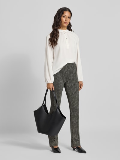 Marc Cain Regular fit blouse met opstaande kraag Ecru - 1