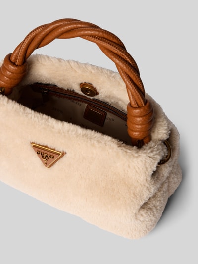 Guess Umhängetasche mit Label-Detail Modell 'SHAIDA' Cognac 5