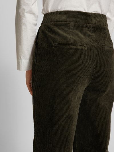 MSCH Copenhagen Wide leg corduroy broek met steekzakken, model 'Geggo' Kaki - 3