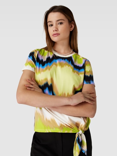 TOM TAILOR Denim Damen Top – Mit Knotendetail, Aus Baumwolle, Loose Fit – Lässiges Basic