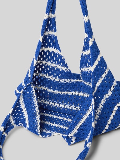 MADS NØRGAARD Handtas met labelpatch, model 'Belly Beach' Koningsblauw - 5