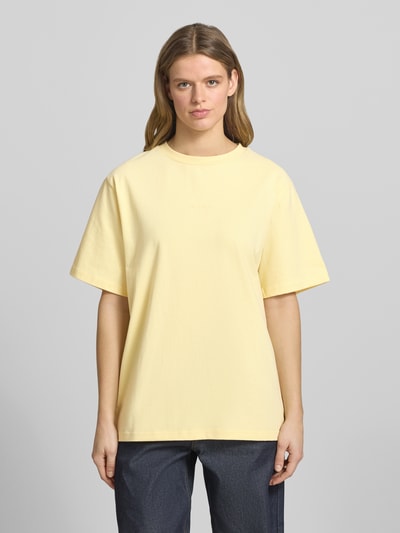 OH APRIL Oversized T-Shirt mit Rundhalsausschnitt Modell 'Pancake' Pastellgelb 4