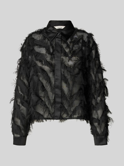 Selected Femme Regular Fit Hemdbluse in semitransparenter Optik Modell 'MYLINE' Black 2