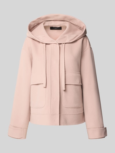 Weekend Max Mara Regular Fit Jacke mit Kapuze aus Woll-Mix Modell 'GARY' Hellrosa 2