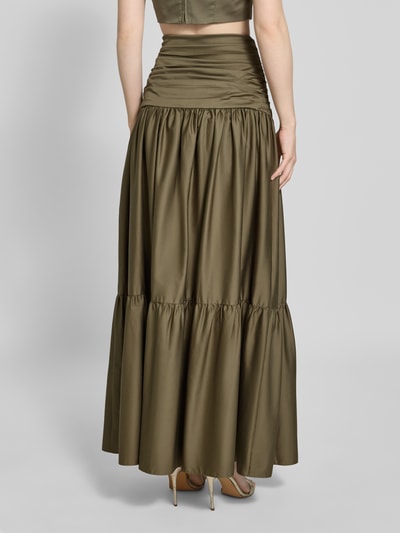 Jake*s Cocktail Cocktailrock im Stufen-Look Oliv 5