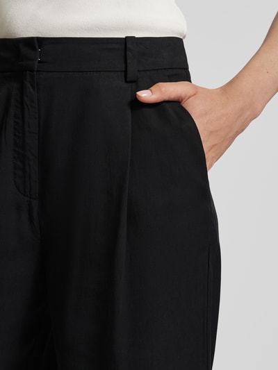 Marc O'Polo Wide Leg Bundfaltenhose mit Gürtelschlaufen Black 3