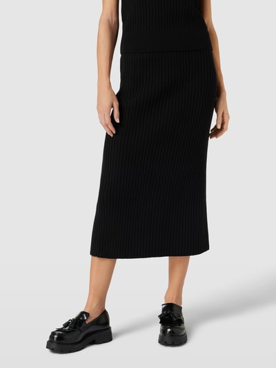 Marc O'Polo Midirok van scheerwolmix in riblook Zwart - 4