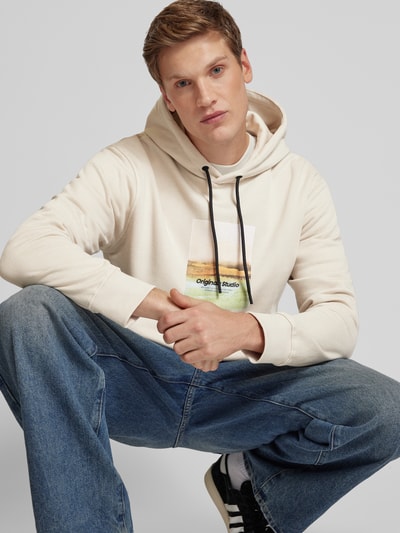 Jack & Jones Hoodie met motiefprint, model 'VESTERBRO NEWTON' Offwhite - 3