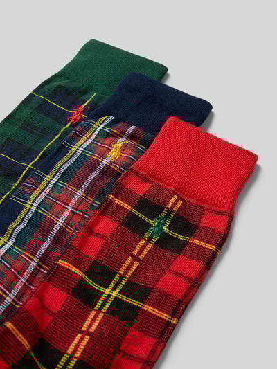 Polo Ralph Lauren Underwear Socken mit Logo-Stitching im 3er-Pack Rot 2