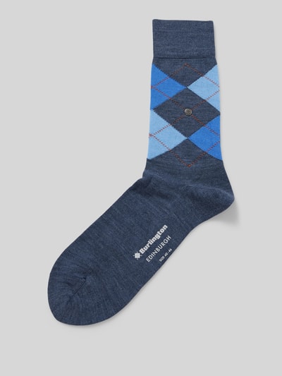 Burlington Sneakersocken mit Strukturmuster Jeansblau 1