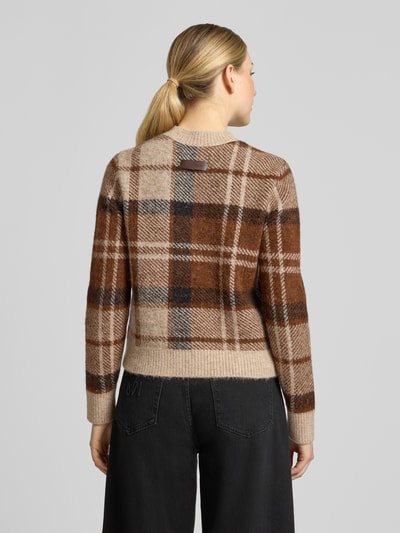 Barbour Pullover Modell 'GLENDYN' mit Rippabschlüssen Beige 5