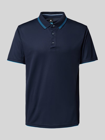 LUHTA Regular fit poloshirt in dubbele-laagjeslook, model 'KUORTTI' Marineblauw - 1