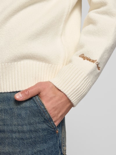 Jack & Jones Gebreide pullover met labelstitching, model 'NORREBRO' Wit - 3