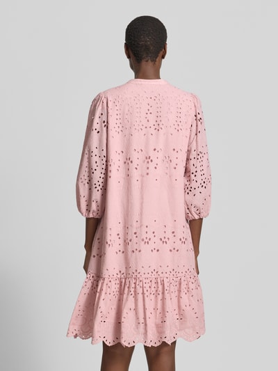 MORE & MORE Knielanges Kleid mit Lochstickerei Rose 5