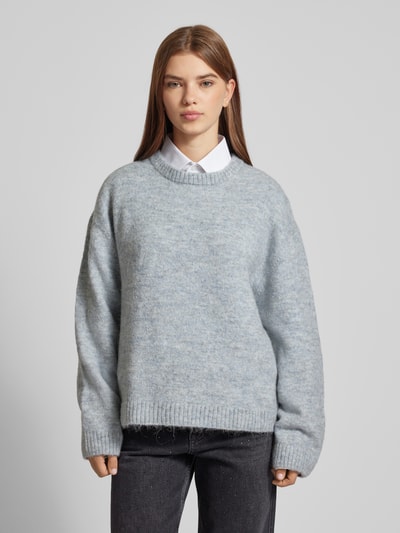 Gina Tricot Gebreide pullover met ronde hals Lichtblauw - 4