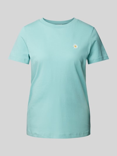 ICHI T-shirt met motiefstitching, model 'CAMINO' Mintgroen - 2
