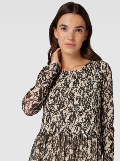 Soyaconcept Midi-jurk met all-over motief, model 'Alda' Zwart - 3