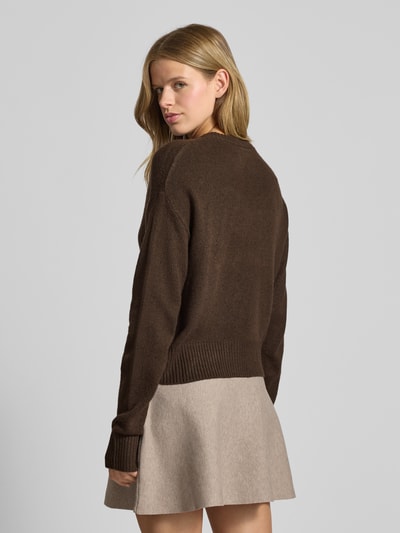 JJXX Strickjacke mit Knopfleiste Modell 'NATALIE' Dunkelbraun 5