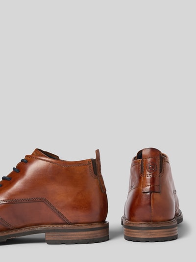 bugatti Boots van leer met vetersluiting, model 'Lobo Comfort' Cognac - 2
