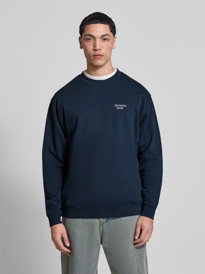 Marc O'Polo DENIM Regular fit sweatshirt van puur katoen Marineblauw - 4