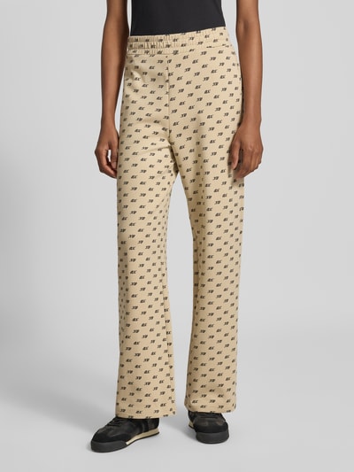 Armani Exchange Wide Leg Sweatpants aus Baumwoll-Mix Beige 4