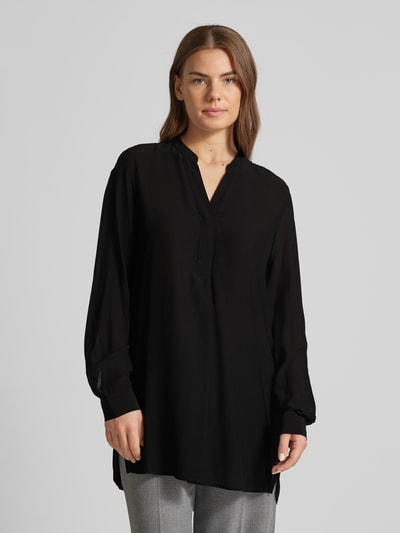 OPUS Regular Fit Bluse aus Viskose mit Stehkragen Modell 'Facura' Black 4