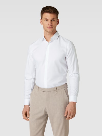 OLYMP Level Five Slim Fit Business-Hemd aus Twill  Weiss 4