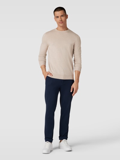 Christian Berg Men Pullover aus Woll-Mix Sand Melange 1