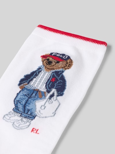 Polo Ralph Lauren Socken aus Baumwoll-Mix Modell 'SPRING BEAR' Weiss 2