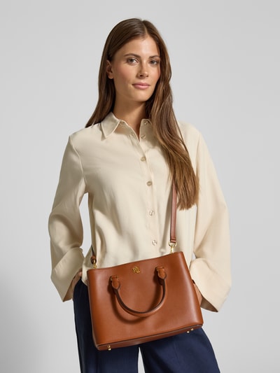 Lauren Ralph Lauren Handtasche mit Tragehenkel Modell 'MARCY' Cognac 1