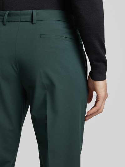 s.Oliver BLACK LABEL Tapered fit pantalon met persplooien Groen - 3