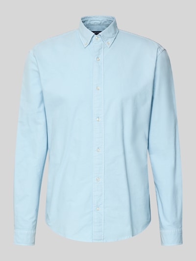 Produktfoto, Freizeithemd mit Knopfleiste von MCNEAL in Hellblau, reine Baumwolle, Regular-Fit, Button-Down-Kragen, glatte Textur