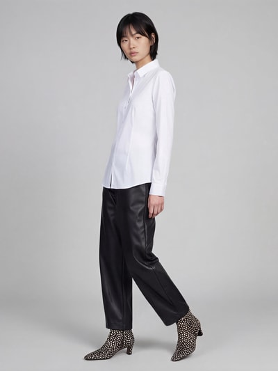 Raffaello Rossi Regular Fit Leder- / Kunstlederhose mit Label-Detail Modell 'PHIBI' Black 1