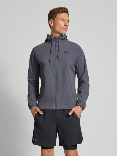 Under Armour Regular fit windbreaker met logoprint Antraciet - 4