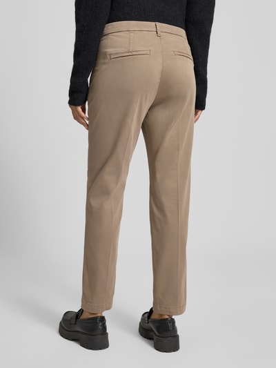 MAC Chino met labeldetail, model 'CHINO TURN UP' Olijfgroen - 5