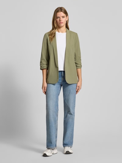 PIECES Regular Fit Longblazer mit Viskose-Anteil Modell 'BOSELLA' Oliv 1