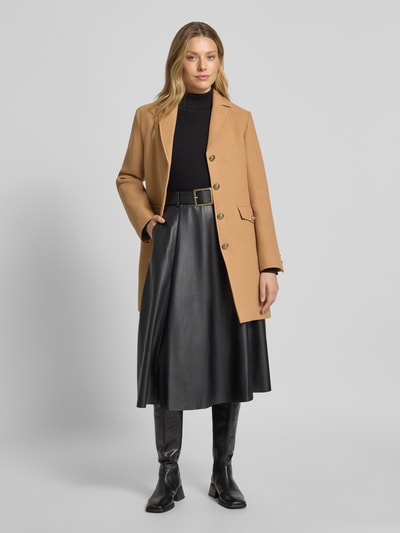 GUIDO MARIA KRETSCHMER WOMAN Regular Fit Wollmantel mit Reverskragen Modell 'Viola' Cognac 1