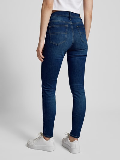 Tommy Jeans Skinny fit jeans met labelstitching, model 'NORA' Donkerblauw - 5