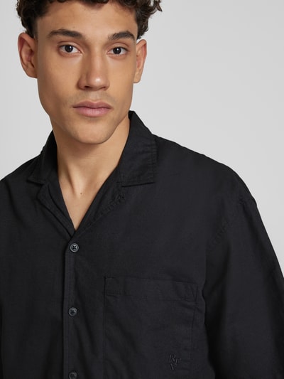 REVIEW Koszula casualowa z listwą guzikową Czarny 3