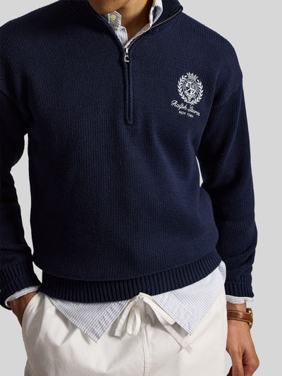 Polo Ralph Lauren Troyer o kroju regular fit z czystej bawełny Ciemnoniebieski 3