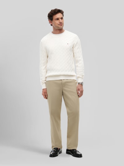 Tommy Hilfiger regular fit pullover van puur katoen Ecru - 1