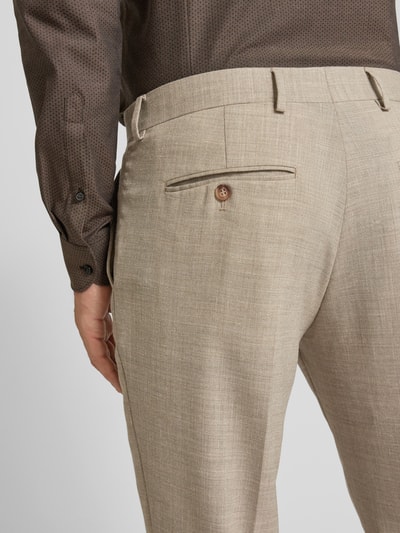 SELECTED HOMME Slim fit pantalon met knoop- en ritssluiting, model 'OASIS' Zand - 3