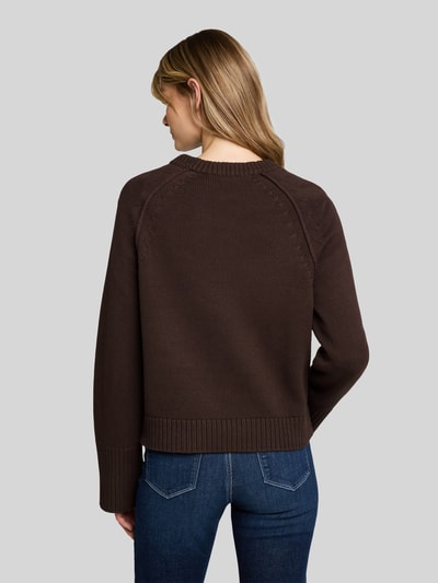 Tom Tailor Regular Fit Pullover aus reiner Baumwolle Dunkelbraun 5