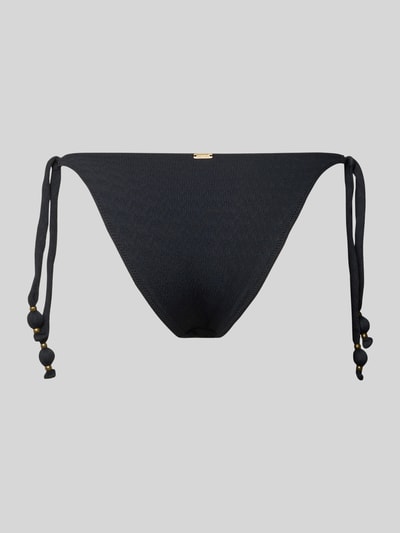 Produktfoto, Bikinibroekje met labeldetail Model 'MASSA' van Banana Moon, materiaalmix met stretch, nauwsluitend model, dames, zwart.