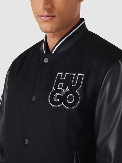 HUGO College-Jacke mit Label-Details Modell 'Babuc' Black 3