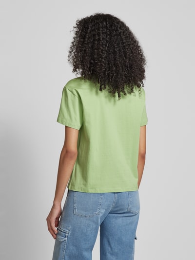 Jake*s Casual T-shirt met statementstitching Lichtgroen - 5