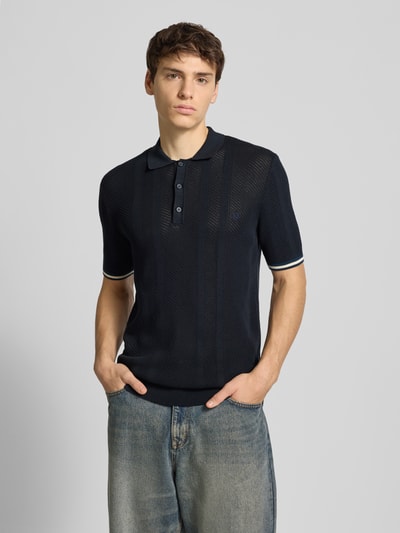 Superdry Koszulka polo z wyhaftowanym logo Granatowy 4