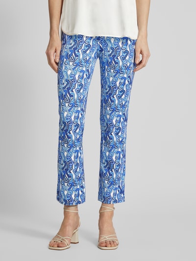 SEDUCTIVE Broek met all-over motief, model 'CINDY' Blauw - 4