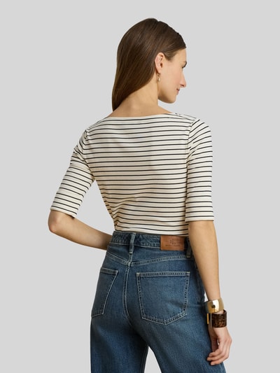 Lauren Ralph Lauren męski t-shirt o kroju regular fit z mieszanki bawełny Jasnoszary 5